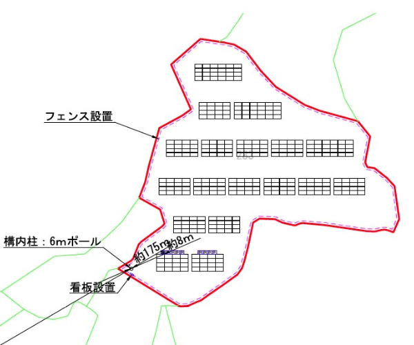 【21円】過積載85.8kW ローン可能 年収入約214万円 岩手県花巻市太田 パネル設置図
