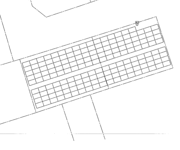 【18円】低圧60.3kW 限定一区画 年収入約136万円 千葉県富里市十倉 パネル設置図