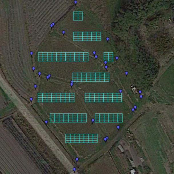 【18円】過積載99kW 立地最高 近隣に遮るものなし 山口県宇部市②#3006 パネルレイアウト