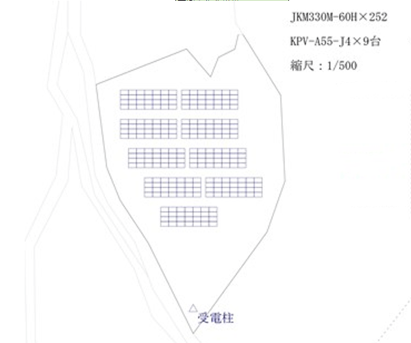 【18円】過積載83.1kW ローン可能 年収入約179万円 静岡県加茂郡 パネルレイアウト
