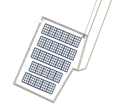 【18円】低圧61.2kW 利回り10%以上 年収入約143万円 福島県須賀川市矢田野 パネルレイアウト
