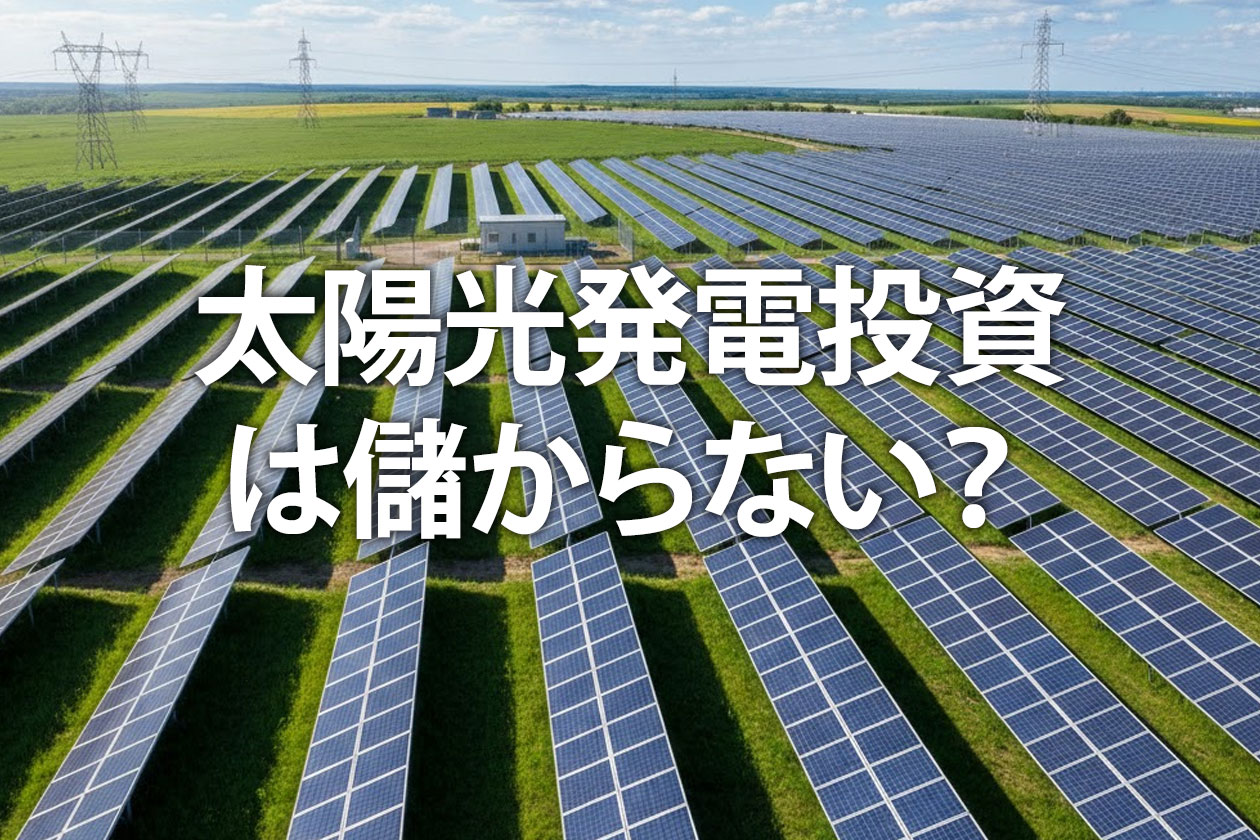 太陽光発電は儲からないは嘘？投資はやめとけと言われるリスクと成功のコツ