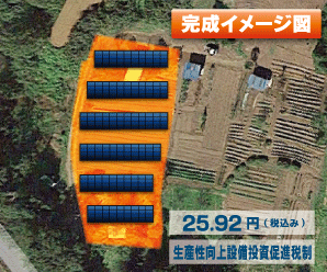 【24円】過積載76.86kW 出力抑制なし ローン可能 栃木県那須烏山市B029土地付き分譲太陽光発電物件
