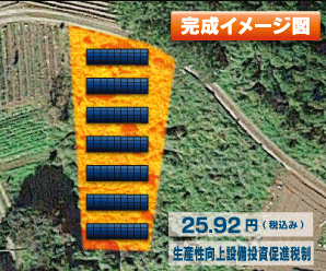 【21円】過積載98.82kW 出力抑制なし ローン可能 茨城県那珂市A448土地付き分譲太陽光発電物件